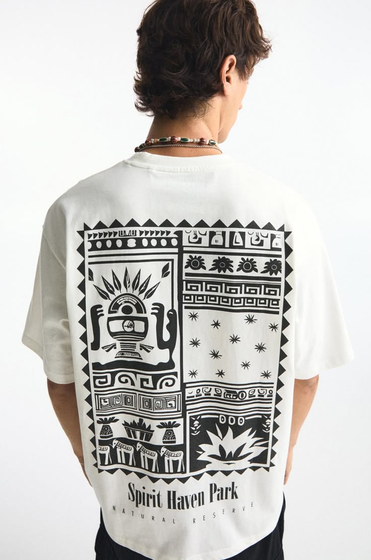 Tribal Echo Grid Tee